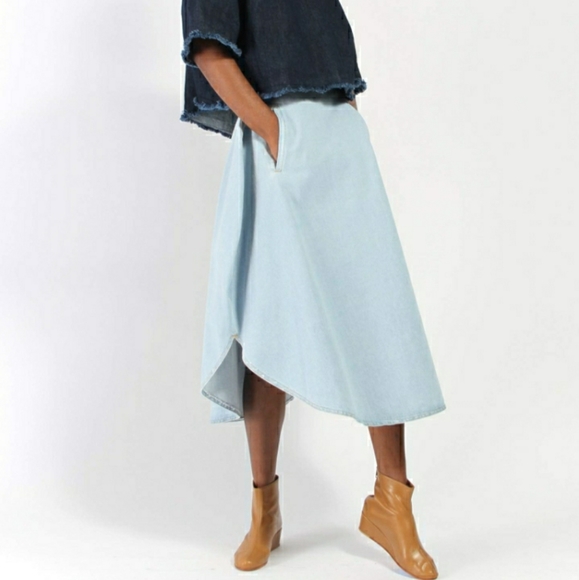 Maison Margiela Black Tulip Midi Skirt EUC IT 44 - Picture 2 of 8